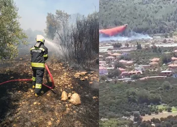 Anız yangınları söndürüldü