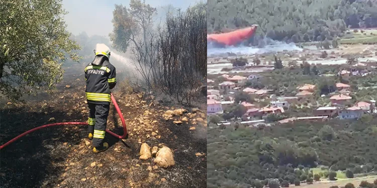 Anız yangınları söndürüldü