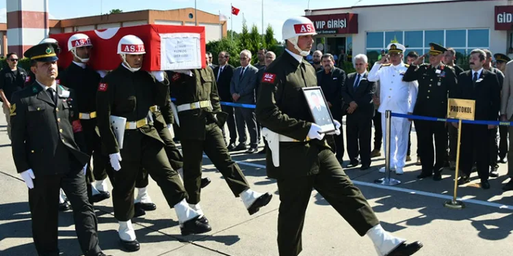 Ordulu şehidin naaşı Samsun’a getirildi