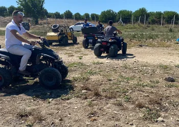 Sular çekilince alan ATV Motorcularına kaldı
