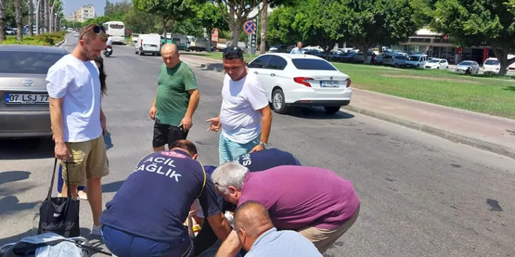 Otomobilin aynası hastanelik etti
