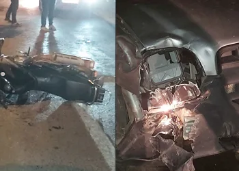 Bursa’da motosikletle otomobil çarpıştı