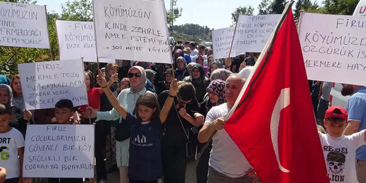 Köylerinde mermer ocağı istemiyorlar