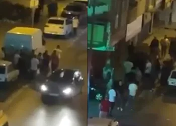 Bursa’da aileler tartıştı sokak ringe döndü