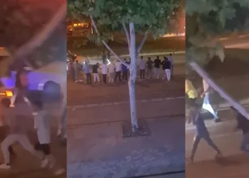 Bursa’da trafiği kesip halaya durdular