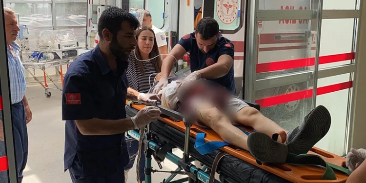 Camdan çıkarttığı kolu,araçların arasında parçalandı