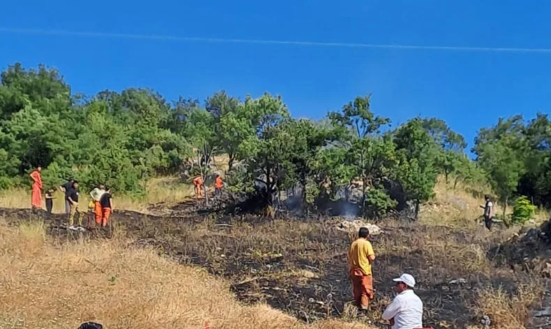 Orhaneli’de çıkan yangın söndürüldü