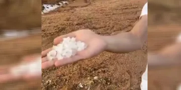 Elazığ’da dolu yağışı