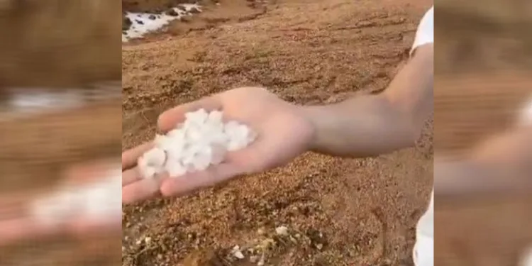 Elazığ’da dolu yağışı