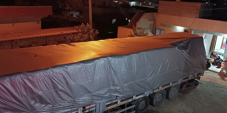 Sahte plaka ve ruhsatla 27 tonluk hırsızlık