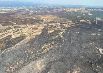 Acı tablo havadan görüntülendi