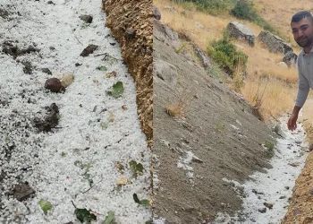 Ağustos ayında dolu vurdu
