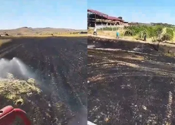 Elazığ’da samanlık ve arazi yangını