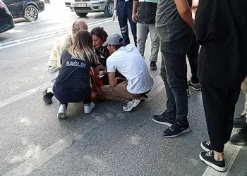Kadın kurye ölümden döndü