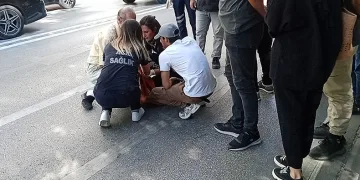 Kadın kurye ölümden döndü