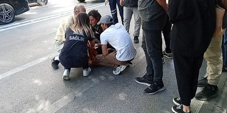 Kadın kurye ölümden döndü