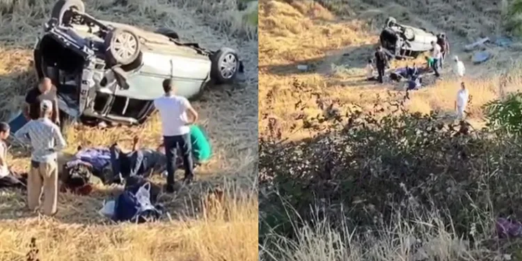 Polis memuru ailesiyle kaza yaptı