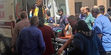 Bahçesindeki otları yakmak isterken kendini yaktı