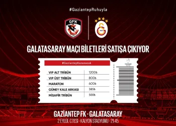Gaziantep FK – Galatasaray maçı biletleri satışta