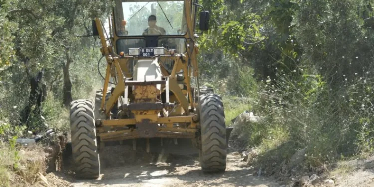 Gemlikli çiftçiye arazi yolu desteği