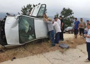 Orhaneli yolunda trafik kazası