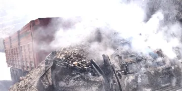 Kütahya’da kamyon yangını
