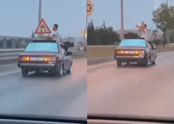 Tehlikeli yolculuk kameraya yansıdı