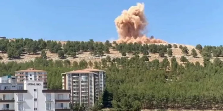 Patlatılan dinamit deprem etkisi yaptı