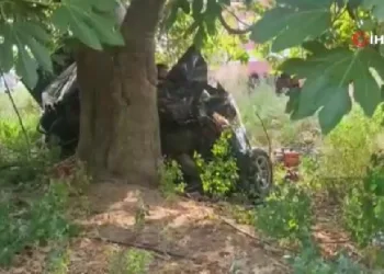 İzmir’de otomobil şarampole uçtu