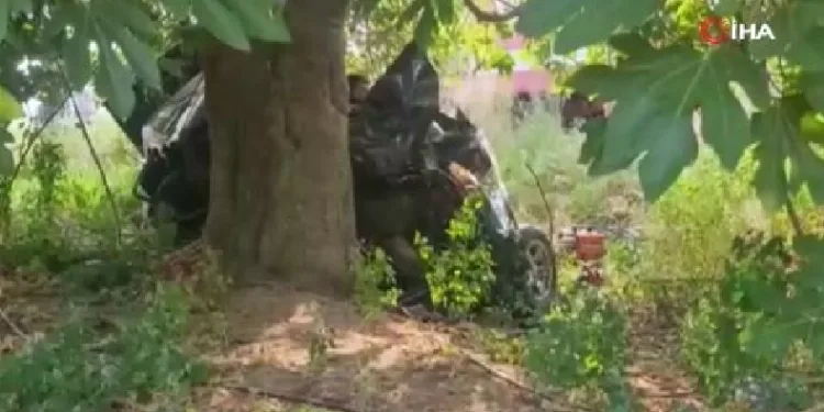 İzmir’de otomobil şarampole uçtu