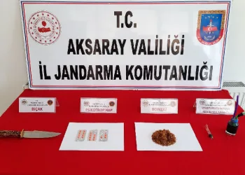 Aksaray jandarmadan uyuşturucu operasyonu