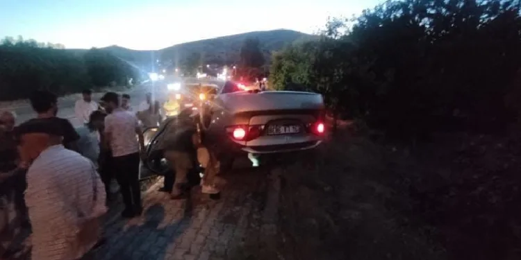 Elazığ’da araç takla attı