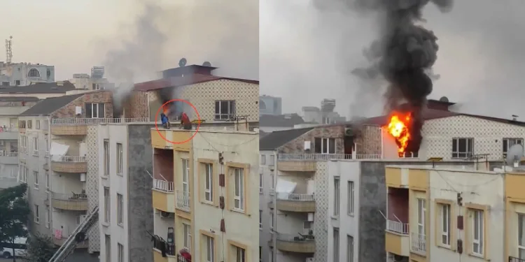 Madde bağımlısı, evi yaktı