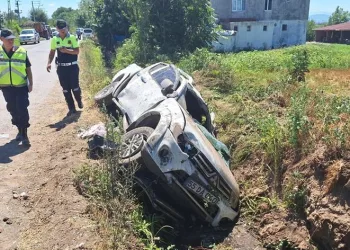 Bafra’da pikap takla attı: 1 ölü, 2 yaralı