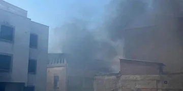 Çanta imalathanesinde korkutan yangın