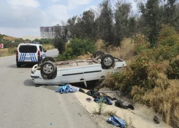Fren tutmayınca el frenini çekti, takla attı