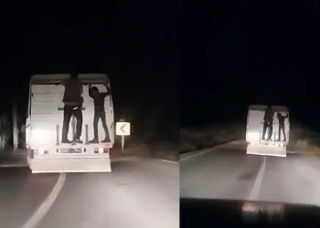 Canlarını hiçe sayan baba oğuldan tehlikeli yolculuk