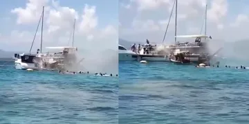 Tur teknesinde yangın dehşeti