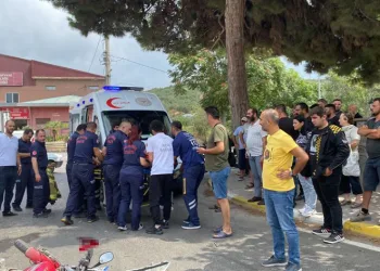 Erdek’te otomobil ile motosiklet çarpıştı