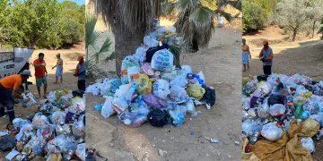Doğal plaj adeta çöplüğe döndü