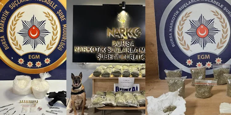 Bursa’da uyuşturucu operasyonu: 188 gözaltı