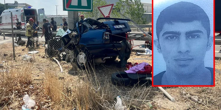 Bursa’da yoldan çıkan araç kaza yaptı