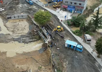 Selin bastığı mahalle havadan görüntülendi