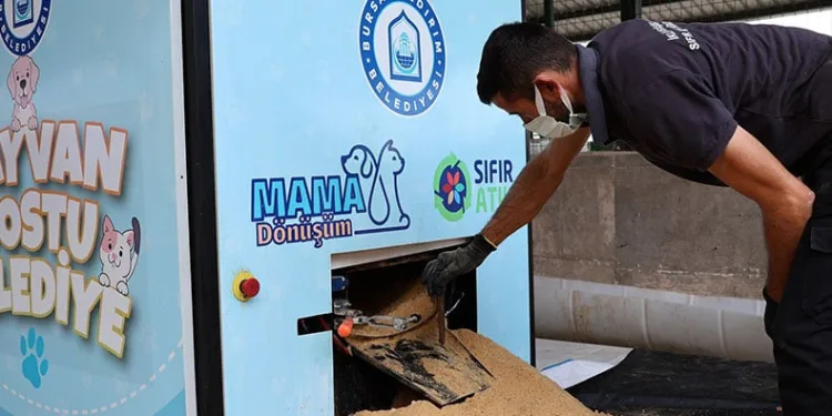 Yıldırım’da atık gıdalar mamaya dönüşüyor