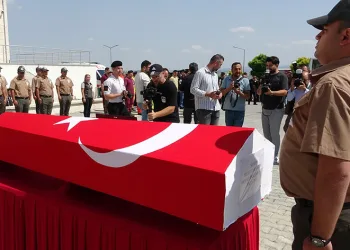 Şehit olan ormancı için tören düzenlendi