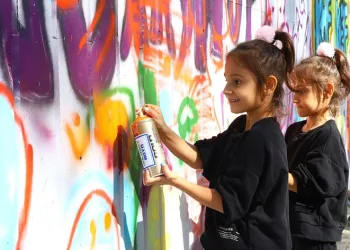 Grafiti meraklıları Hüdavendigar Kent Parkı’nda