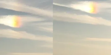 Gökyüzünde beliren ışık görenleri şaşırttı