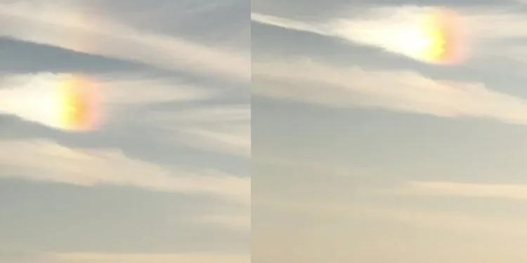Gökyüzünde beliren ışık görenleri şaşırttı