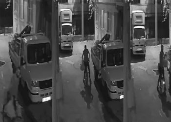 Bursa’da bisikletli hırsız kamerada