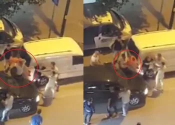 Trafikte tartıştığı kişinin başına duba fırlattı